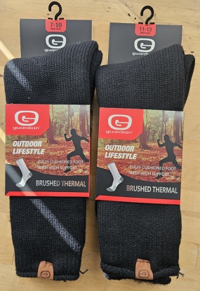 Mens Guardian Outdoor Performance Brushed Thermal Socks